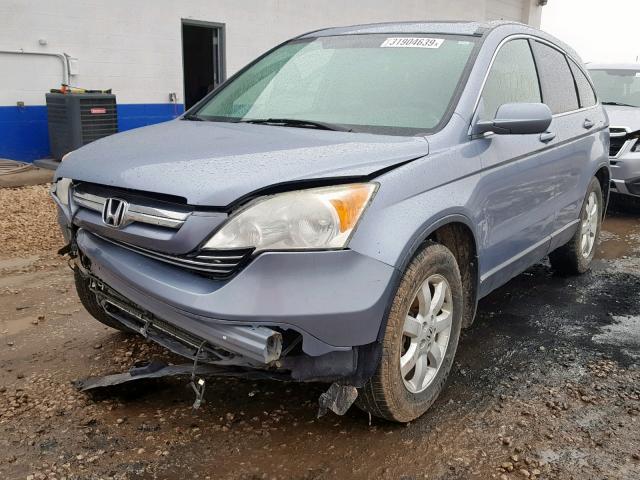 JHLRE48718C065910 - 2008 HONDA CR-V EXL BLUE photo 2