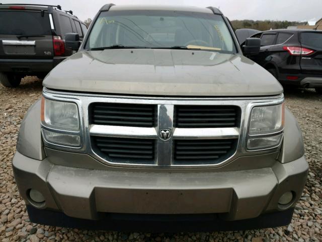 1D8GU58K87W673407 - 2007 DODGE NITRO SLT GOLD photo 9