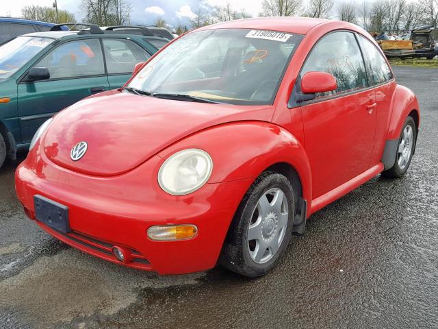3VWBB61C8WM006100 - 1998 VOLKSWAGEN NEW BEETLE წითელი ფოტო 2