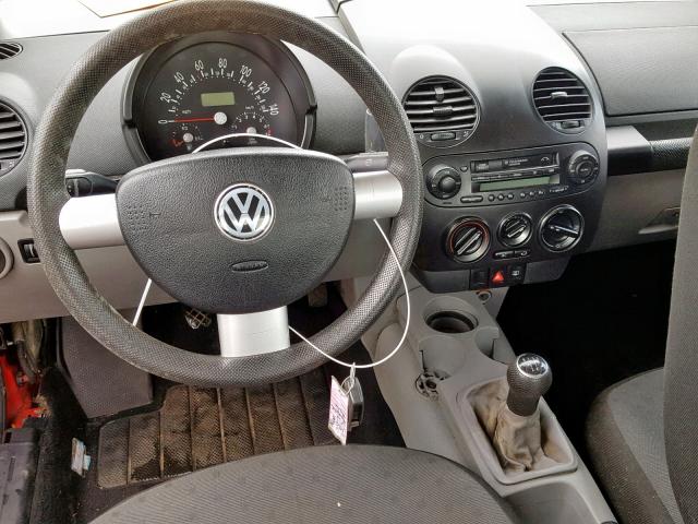 3VWBB61C8WM006100 - 1998 VOLKSWAGEN NEW BEETLE წითელი ფოტო 9