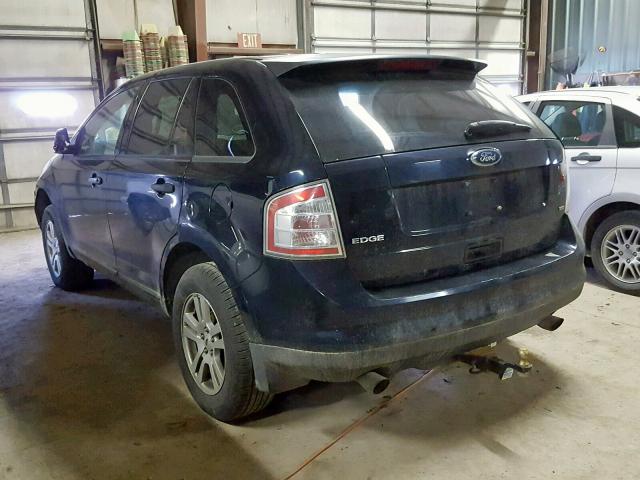 2FMDK46C88BA39557 - 2008 FORD EDGE SE BLUE photo 3