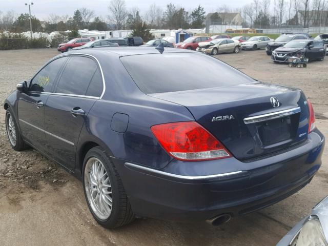 JH4KB16516C001112 - 2006 ACURA RL BLUE photo 3