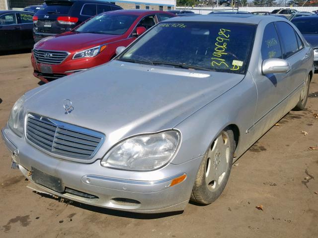 WDBNG78J62A238874 - 2002 MERCEDES-BENZ S 600 SILVER photo 2