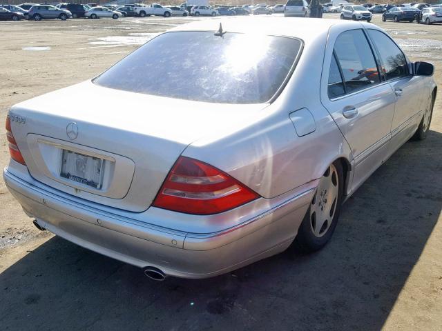 WDBNG78J62A238874 - 2002 MERCEDES-BENZ S 600 SILVER photo 4