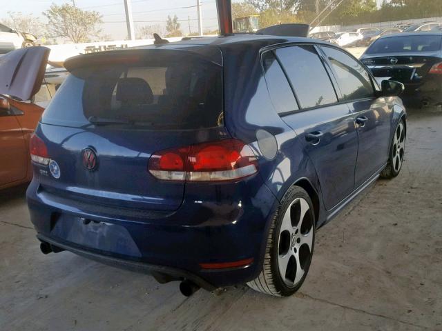 WVWHD7AJ2CW246170 - 2012 VOLKSWAGEN GTI BLUE photo 4