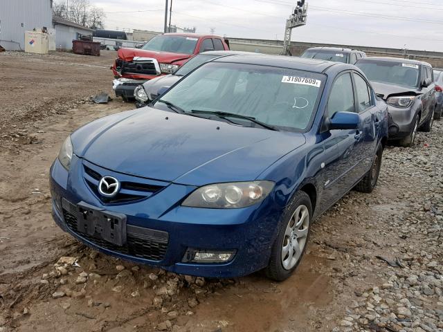 JM1BK323881779505 - 2008 MAZDA 3 S BLUE photo 2