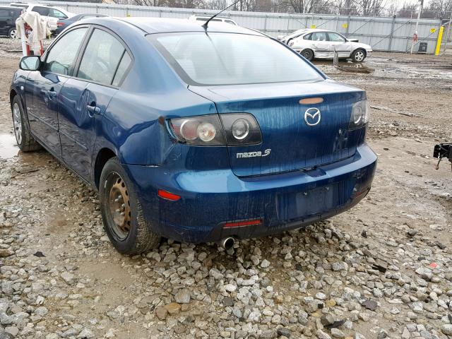 JM1BK323881779505 - 2008 MAZDA 3 S BLUE photo 3