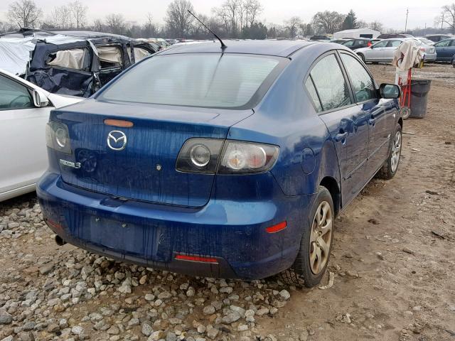 JM1BK323881779505 - 2008 MAZDA 3 S BLUE photo 4