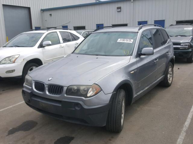 WBXPA73444WB28768 - 2004 BMW X3 2.5I GRAY photo 2