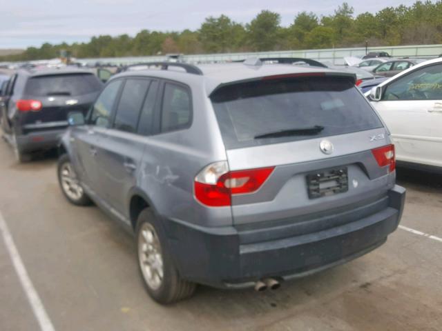 WBXPA73444WB28768 - 2004 BMW X3 2.5I GRAY photo 3