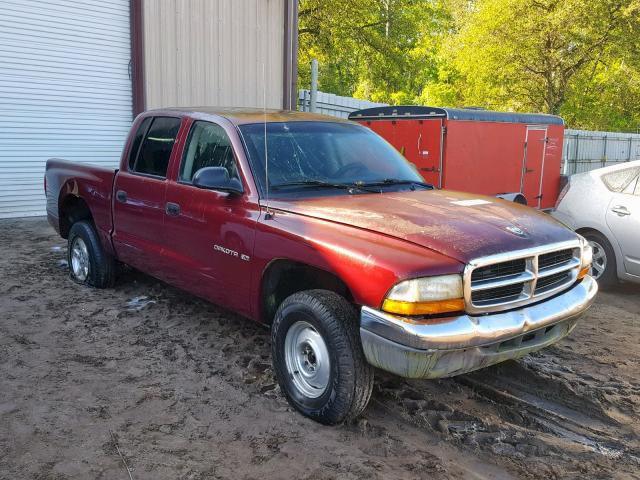 1B7HG2AXX1S255315 - 2001 DODGE DAKOTA QUA BURGUNDY photo 1