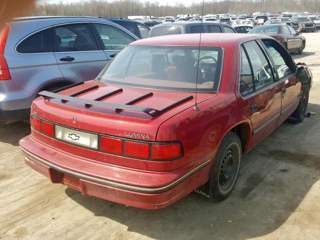 2G1WL54T7R1112064 - 1994 CHEVROLET LUMINA RED photo 4