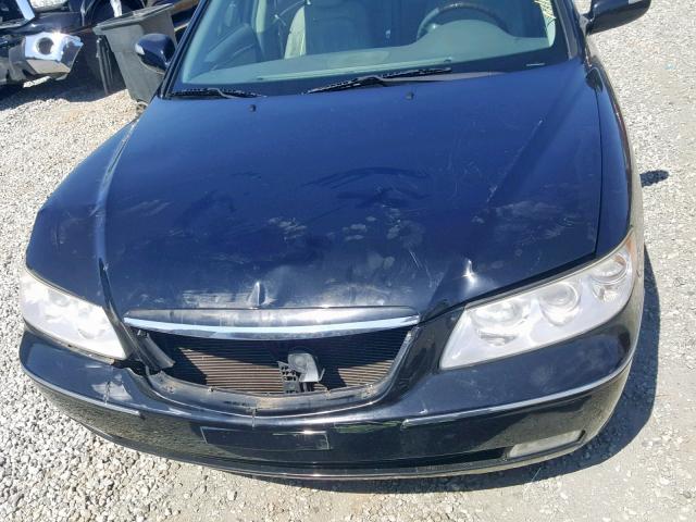 KMHFC46F59A381187 - 2009 HYUNDAI AZERA SE BLACK photo 7