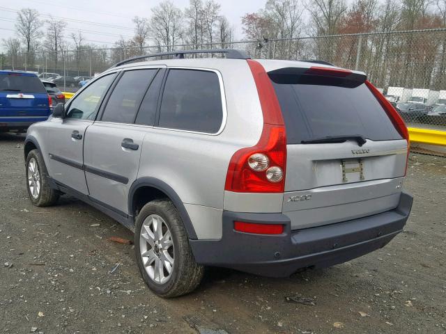 YV1CM911151171008 - 2005 VOLVO XC90 T6 SILVER photo 3