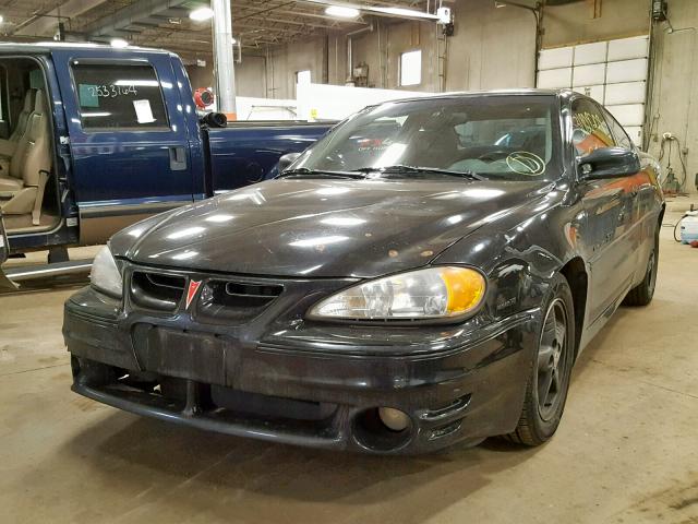 1G2NW12E7YM853233 - 2000 PONTIAC GRAND AM G BLACK photo 2