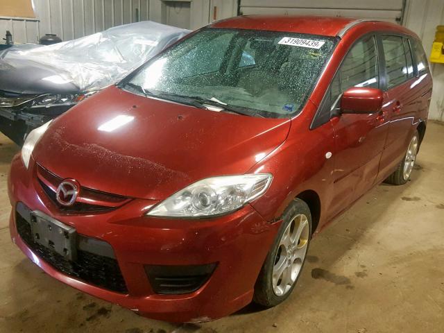 JM1CR293090336319 - 2009 MAZDA 5 BURGUNDY photo 2