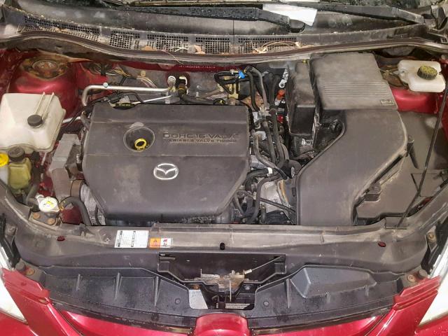 JM1CR293090336319 - 2009 MAZDA 5 BURGUNDY photo 7