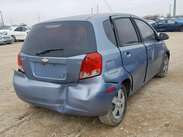 KL1TD66607B705483 - 2007 CHEVROLET AVEO BASE ლურჯი ფოტო 4
