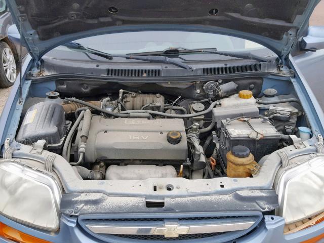 KL1TD66607B705483 - 2007 CHEVROLET AVEO BASE ლურჯი ფოტო 7