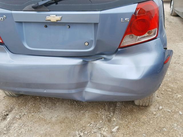 KL1TD66607B705483 - 2007 CHEVROLET AVEO BASE ლურჯი ფოტო 9