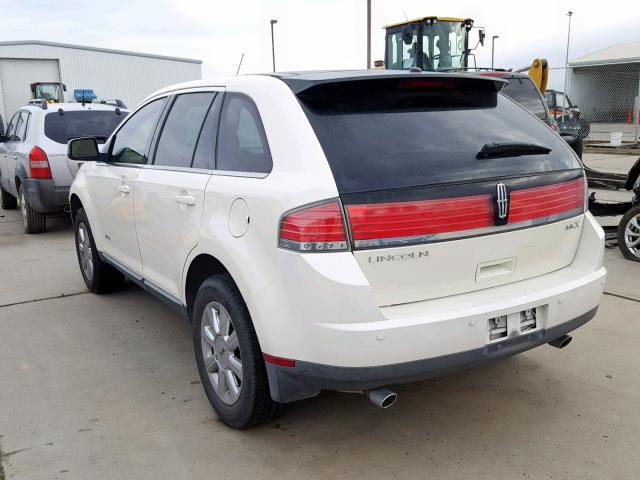 2LMDU68C87BJ37588 - 2007 LINCOLN MKX WHITE photo 3