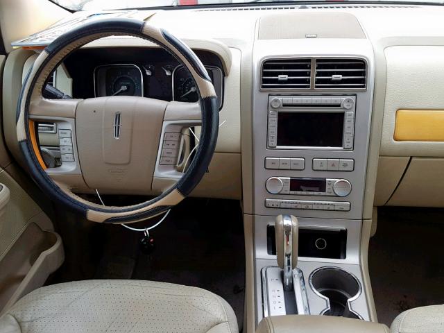 2LMDU68C87BJ37588 - 2007 LINCOLN MKX WHITE photo 9