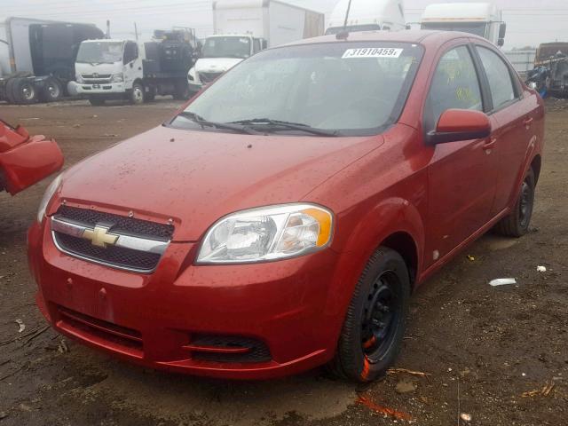 KL1TD5DE1AB101517 - 2010 CHEVROLET AVEO LS RED photo 2