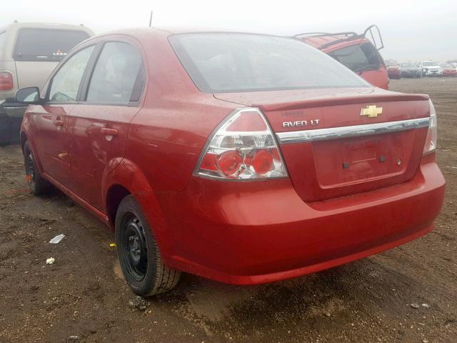 KL1TD5DE1AB101517 - 2010 CHEVROLET AVEO LS RED photo 3