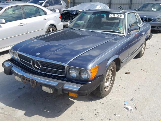 WDBBA45A5EA002907 - 1984 MERCEDES-BENZ 380 SL BLUE photo 2