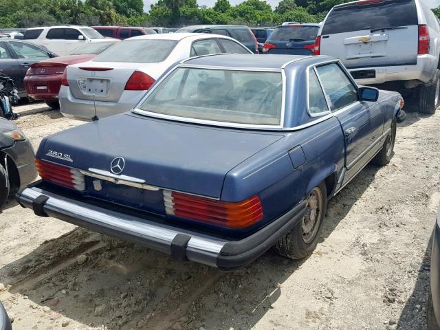 WDBBA45A5EA002907 - 1984 MERCEDES-BENZ 380 SL BLUE photo 4