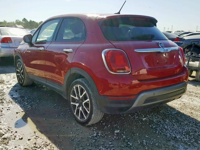 ZFBCFXET9GP410310 - 2016 FIAT 500X TREKK RED photo 3