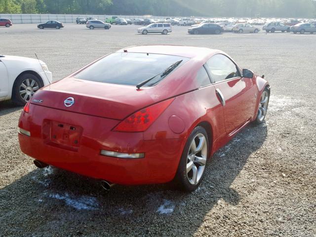 JN1BZ34E57M551245 - 2007 NISSAN 350Z COUPE RED photo 4