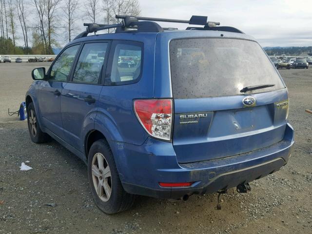 JF2SH6BC2AH776811 - 2010 SUBARU FORESTER X BLUE photo 3