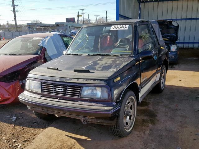 2CNBJ18U2L6209377 - 1990 GEO TRACKER BLACK photo 2