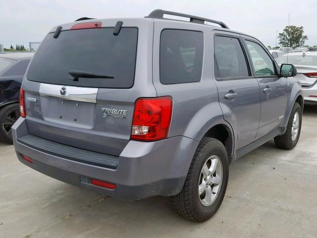 4F2CZ49HX8KM11859 - 2008 MAZDA TRIBUTE HY GRAY photo 4