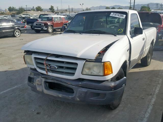 1FTYR10D12PA22536 - 2002 FORD RANGER WHITE photo 2