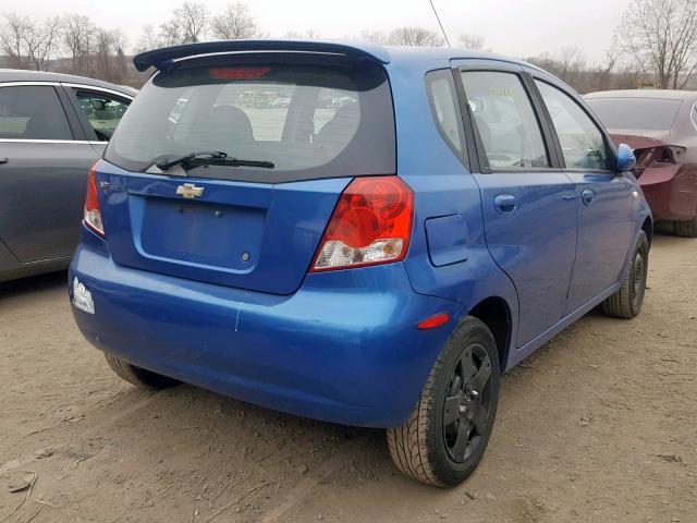 KL1TD666X6B566784 - 2006 CHEVROLET AVEO BASE Көк фото 4