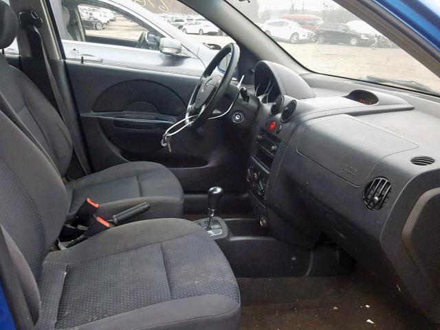 KL1TD666X6B566784 - 2006 CHEVROLET AVEO BASE Көк фото 5