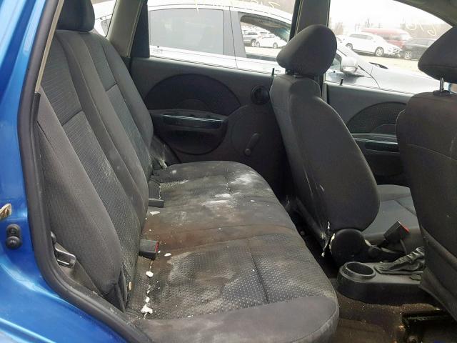 KL1TD666X6B566784 - 2006 CHEVROLET AVEO BASE Көк фото 6
