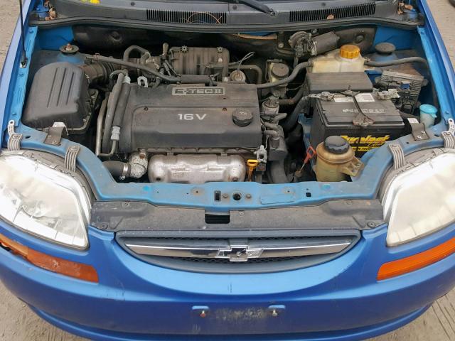 KL1TD666X6B566784 - 2006 CHEVROLET AVEO BASE Көк фото 7
