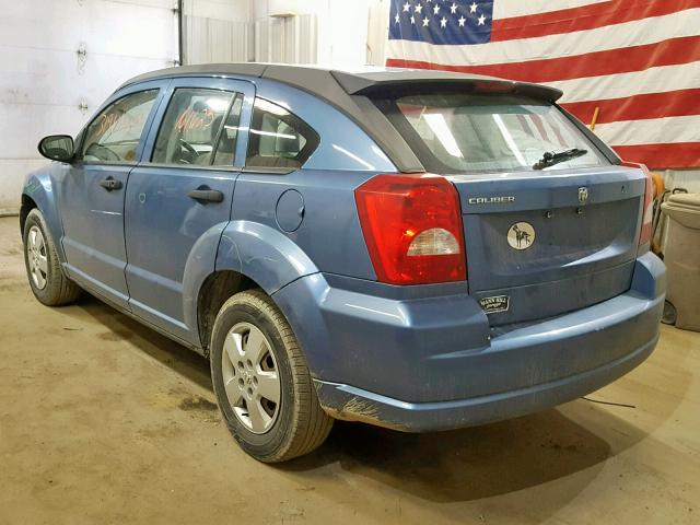 1B3HB28B07D213212 - 2007 DODGE CALIBER BLUE photo 3