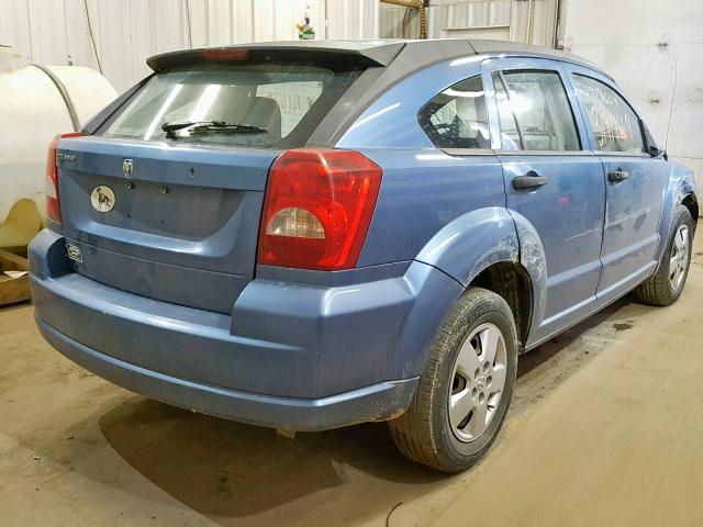 1B3HB28B07D213212 - 2007 DODGE CALIBER BLUE photo 4