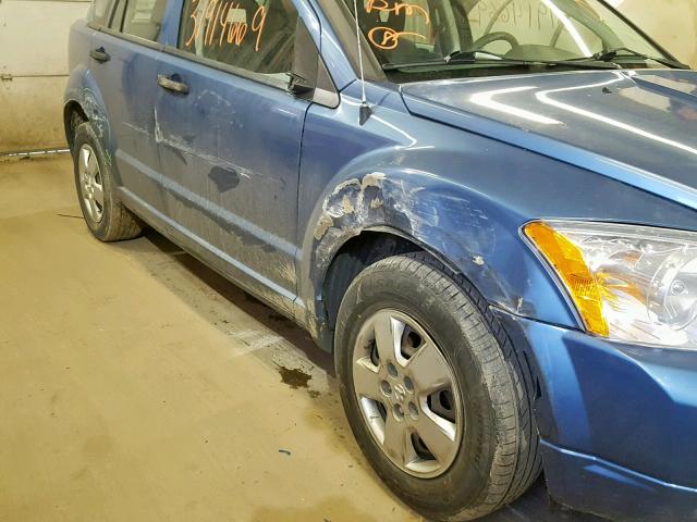 1B3HB28B07D213212 - 2007 DODGE CALIBER BLUE photo 9