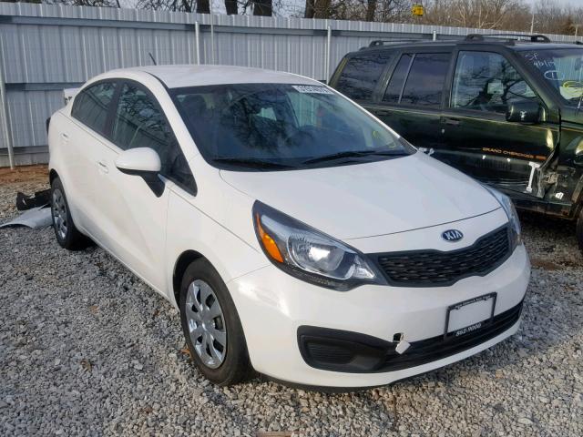 KNADM4A35E6324911 - 2014 KIA RIO LX WHITE photo 1