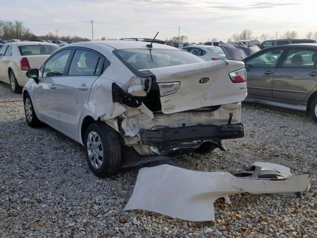 KNADM4A35E6324911 - 2014 KIA RIO LX WHITE photo 3