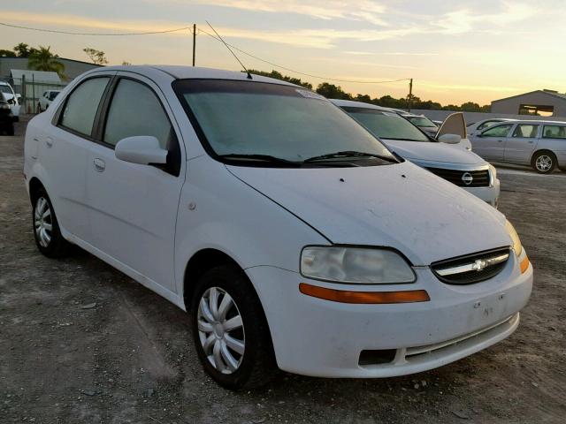 KL1TD52685B448795 - 2005 CHEVROLET AVEO BASE Ақ фото 1
