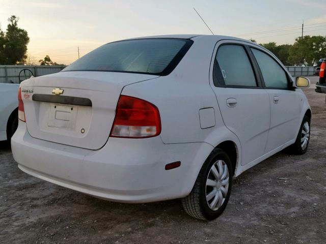 KL1TD52685B448795 - 2005 CHEVROLET AVEO BASE Ақ фото 4