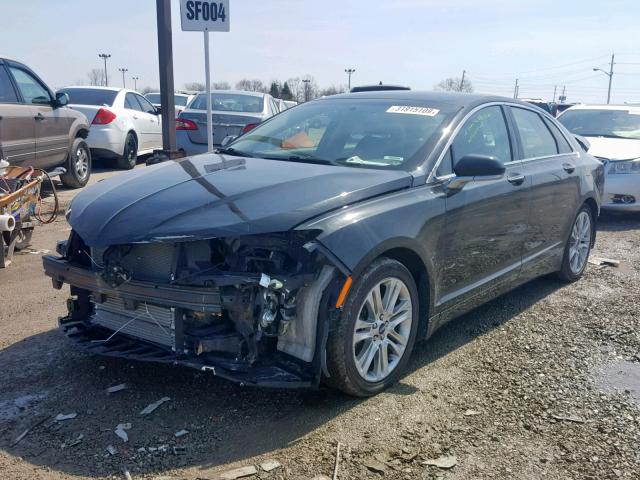 3LN6L2LU0ER808783 - 2014 LINCOLN MKZ HYBRID BLACK photo 2