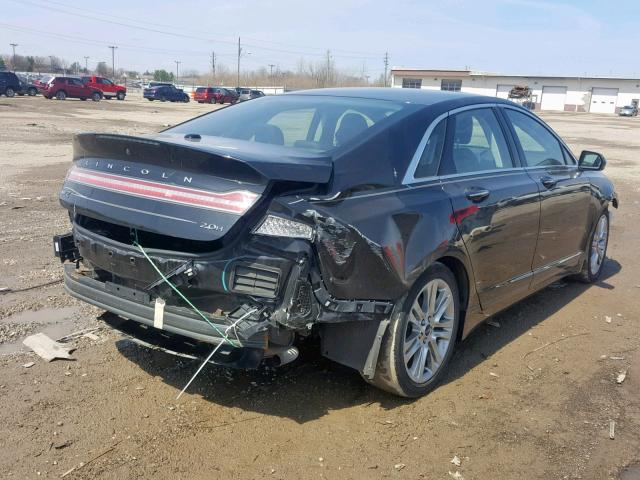 3LN6L2LU0ER808783 - 2014 LINCOLN MKZ HYBRID BLACK photo 4