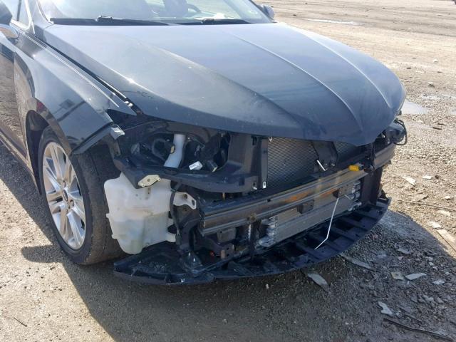 3LN6L2LU0ER808783 - 2014 LINCOLN MKZ HYBRID BLACK photo 9